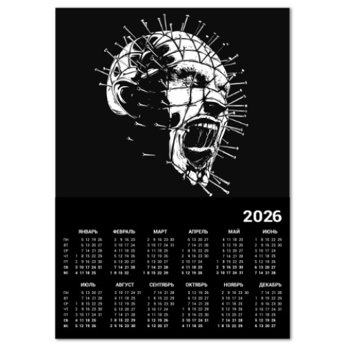 Календарь с принтом Hellraiser Восставший из ада