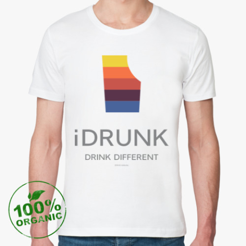 Футболка из органик-хлопка с принтом iDrunk