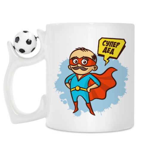 Кружка с принтом СУПЕР ДЕД