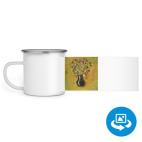 Кружка металлическая белая (круговая запечатка)