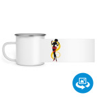 Кружка металлическая белая (круговая запечатка)