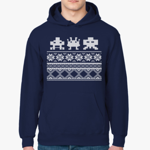 Толстовка худи с принтом Alien invader