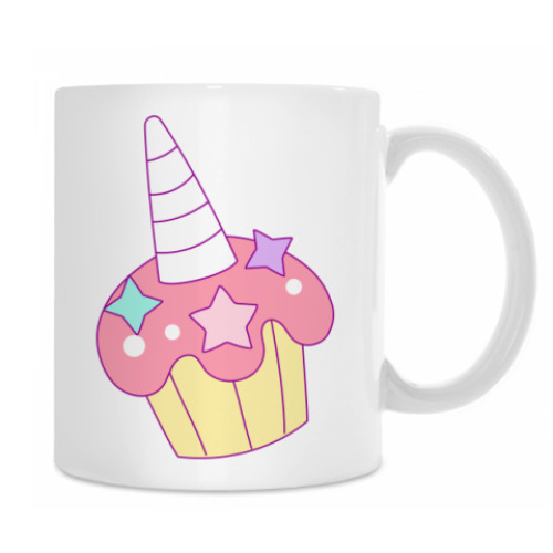 Кружка с принтом Кекс Единорог