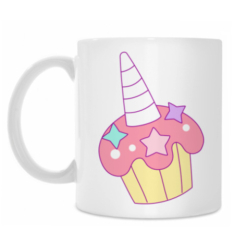 Кружка с принтом Кекс Единорог