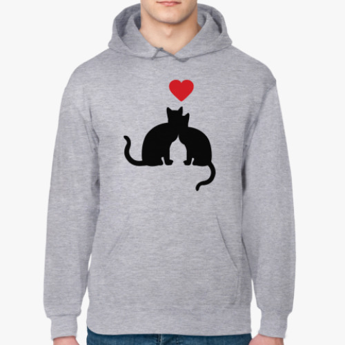 Толстовка худи с принтом Котики