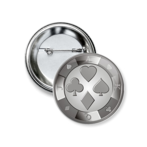 Значок 37мм с принтом масти