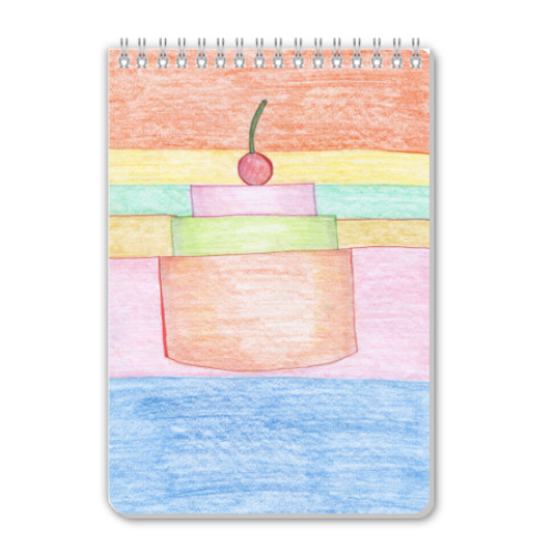 Блокнот с принтом 'Торт'