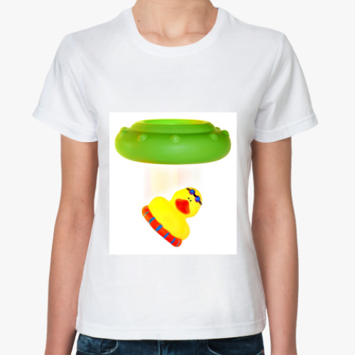 Классическая футболка с принтом Похитительница Уточек