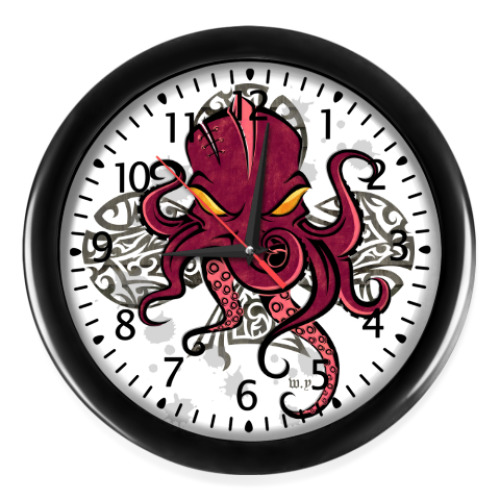 Настенные часы с принтом Спрут Раймондо