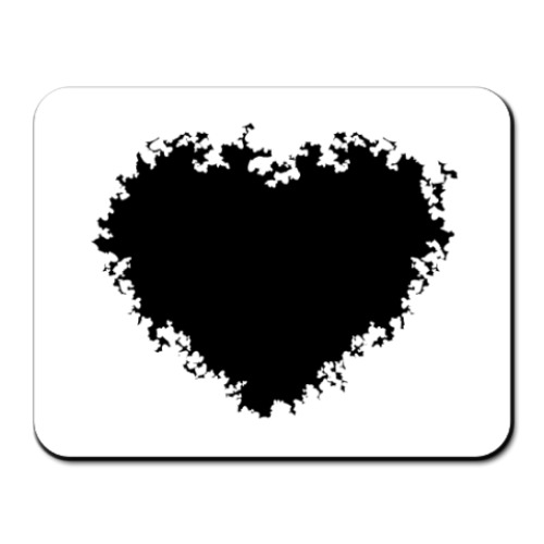 Коврик для мыши с принтом black heart