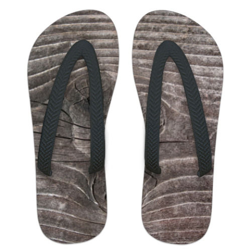 Шлепанцы (сланцы) с принтом Дерево