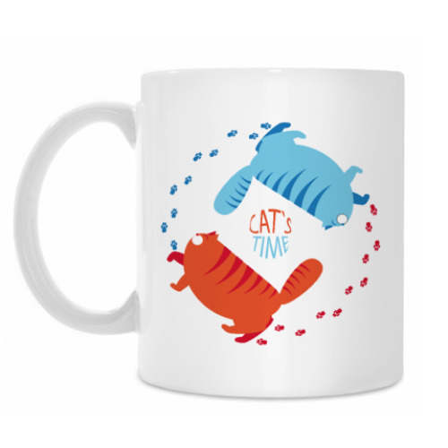 Кружка с принтом Время котов