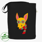 Лисичка в очках и полосатом шарфе