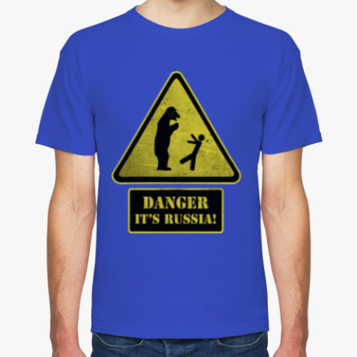 Футболка с принтом Danger It's Russia