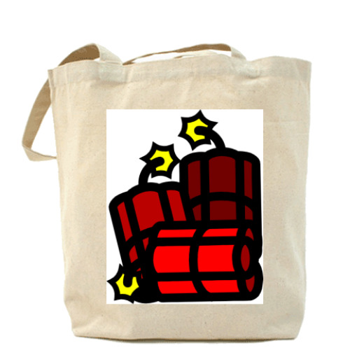 Сумка шоппер с принтом Динамит