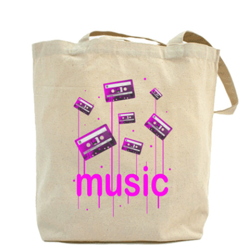 Сумка шоппер с принтом Music