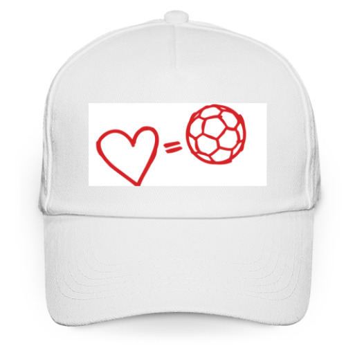 Кепка бейсболка с принтом Love equals football
