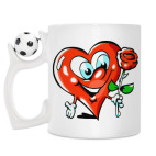 Кружка с футбольным мячиком