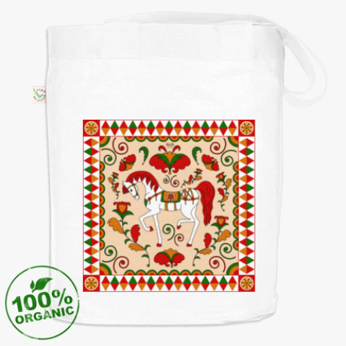 Сумка шоппер с принтом Русский орнамент / Russian folk ornament