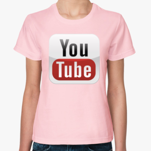 Женская футболка с принтом YouTube