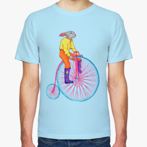 Футболка с принтом Вело-кролик