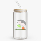 Банка с бамбуковой крышкой