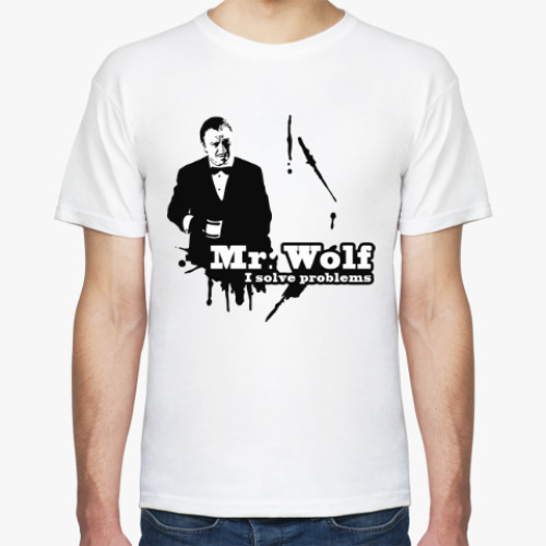 Футболка с принтом Мистер Вульф (Криминальное Чтиво)