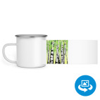 Кружка металлическая белая (круговая запечатка)