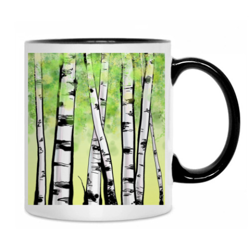 Кружка с принтом Солнечная роща