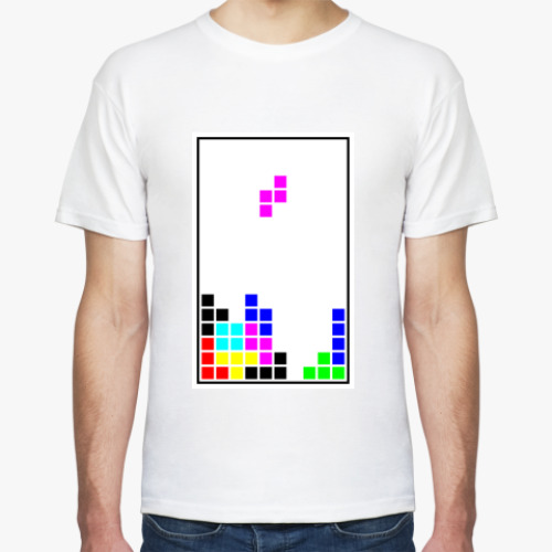 Футболка с принтом Тетрис