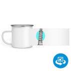 Кружка металлическая белая (круговая запечатка)