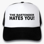 Кепка Trucker, черная the bartender hates you