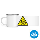 Кружка металлическая белая (круговая запечатка)