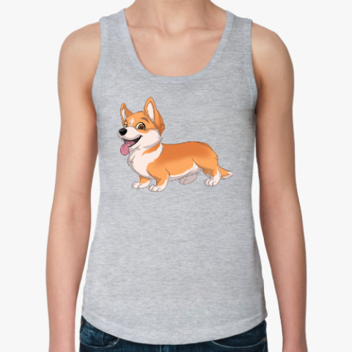 Женская майка с принтом corgi love