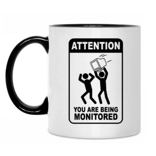 Кружка с принтом You are being monitored!