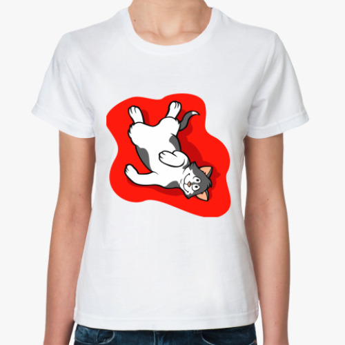 Классическая футболка с принтом Эти веселые коты