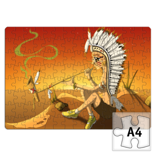 Пазл с принтом 'Трубка мира'