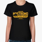 Классическая женская футболка Чужой. Nostromo