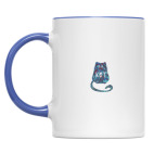 Двухцветная кружка кот
