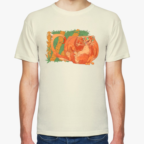 Футболка с принтом Дракон спелой облепихи