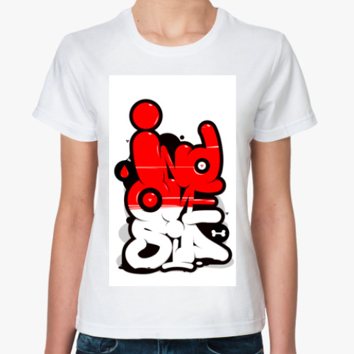 Классическая футболка с принтом Graffiti