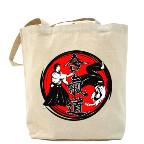 Сумка шоппер с принтом айкидо