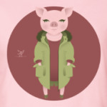  Animal Fashion: P is for Pig in parka