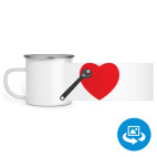 Кружка металлическая белая (круговая запечатка)