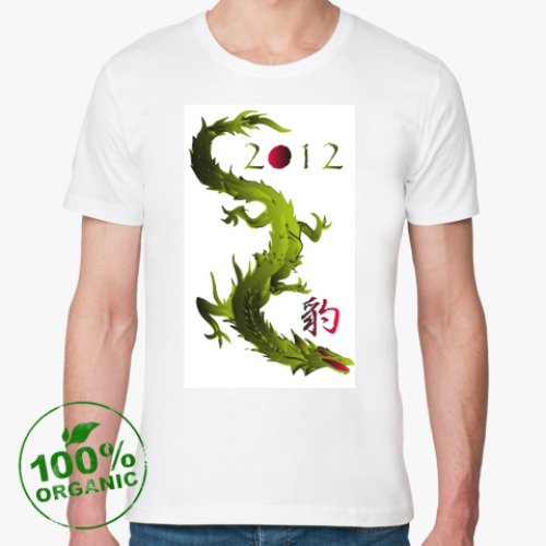 Футболка из органик-хлопка с принтом 2012 дракон