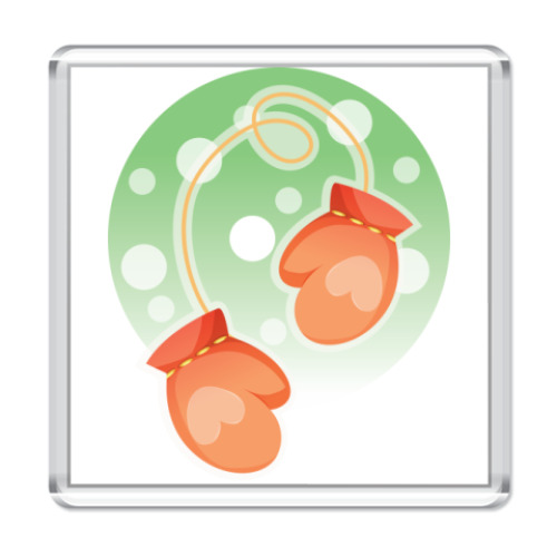 Магнит с принтом Варежка