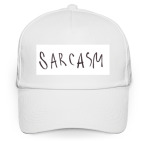 Кепка / бейсболка, белая (печать) Sarcasm