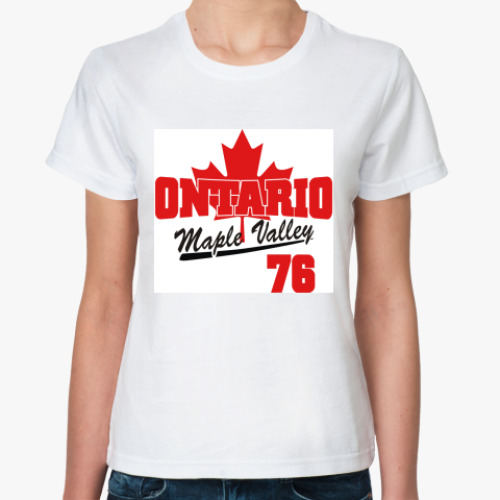 Классическая футболка с принтом ONTARIO