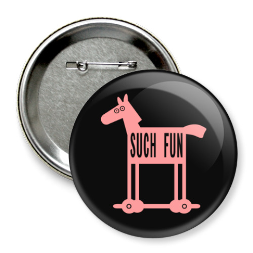 Значок 75мм с принтом 'Лошадка'