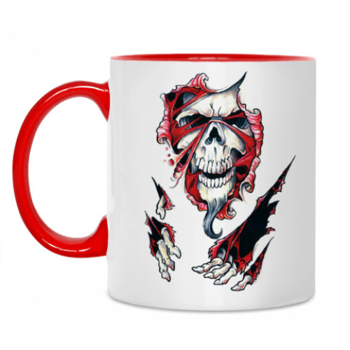 Кружка с принтом Скелет